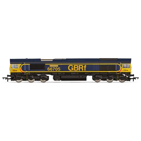 R30335 Hornby Oo Gauge Class 66 Diesel Locomotive In Gbrf Blue Golden Jubilee