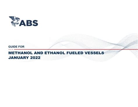 ABS Publishes Guide For Methanol And Ethanol Fueled Vessels Manifold