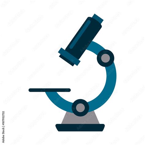 Microscope Science Tool Icon Vector Illustration Graphic Design Stock