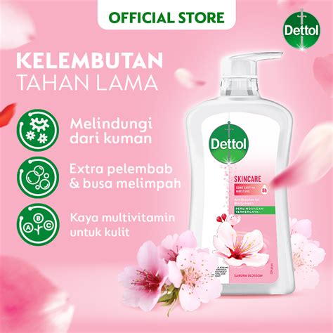 Promo Dettol Sabun Mandi Cair Anti Bakteri Skincare 300 Ml Diskon 11