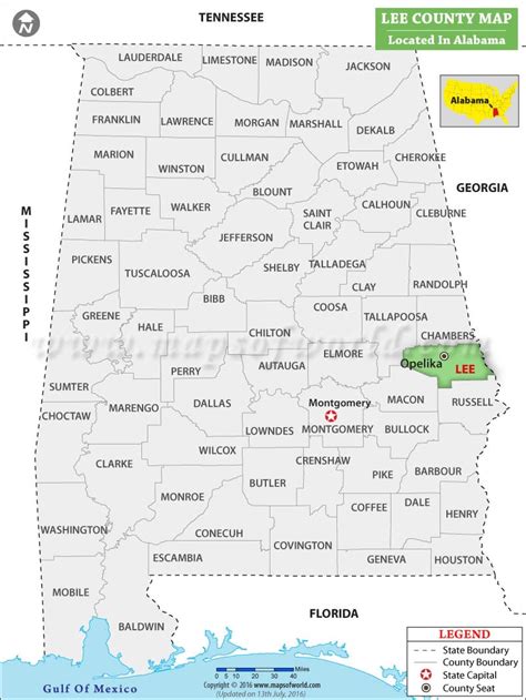 Lee County Map Alabama