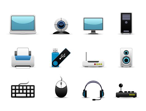 Iconos De Hardware De La Computadora 349600 Vector En Vecteezy