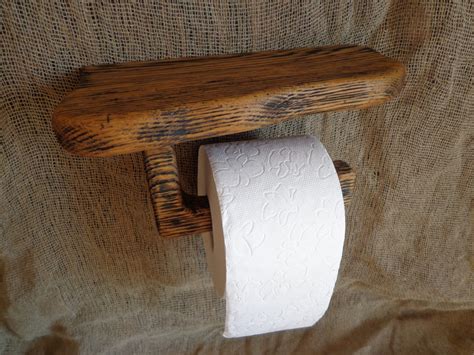 Wooden Toilet Paper Holder Rustic Wood Paper Holder By Woodber