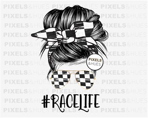 Race Life Motor Race Checkered Flag Mom Sublimation Design Etsy