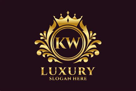 Initial KW Letter Royal Luxury Logo template in vector art for luxurious branding projects and ...