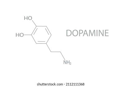 Dopamine Hormone Chemical Molecular Formula Stock Vector Royalty Free