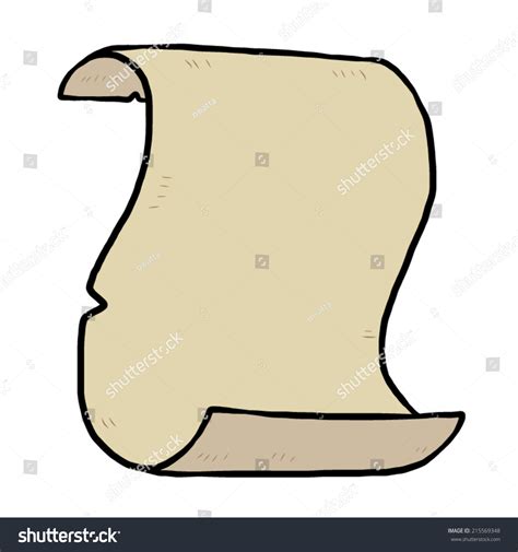 Rolled Paper Scroll Cartoon Vector Illustration Stock Vektor 215569348 Shutterstock