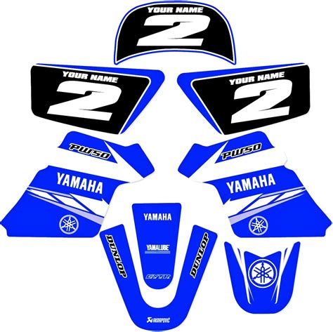 YAMAHA PW 50 Graphics Kit Decal Design Stickers Motocross MX Enduro