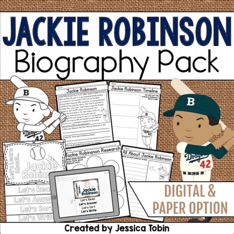 Jackie Robinson Biography Pack - Elementary Nest