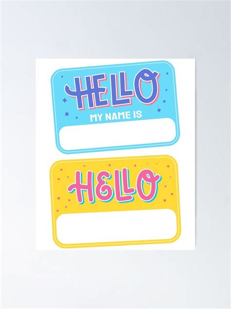 Graffiti Hello My Name Stickers Poster For Sale By Hamdanisalim