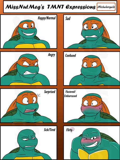 TMNT Expressions Michelangelo by MissNutMeg on DeviantArt