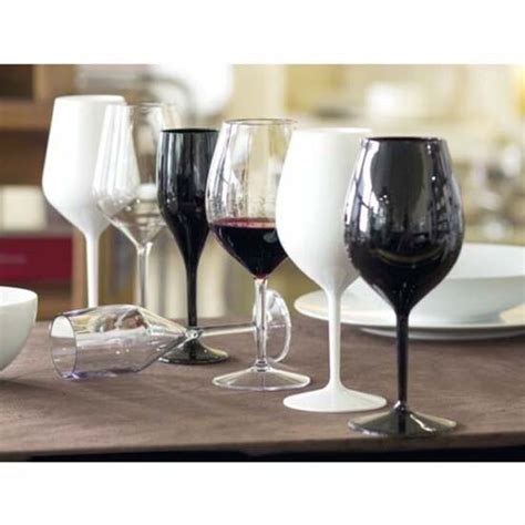 Goldplast 510ml Plastic Reusable Wine Glasses