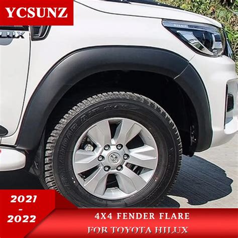 Black Fender Flares Accessories For Toyota Hilux 2021 2022 Single Cab