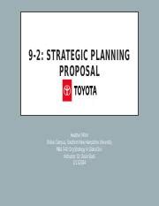 Toyota Strategic Planning Proposal Analysis Course Hero