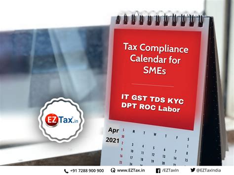 Tax Compliance Calendar For Fy It Gst Tds