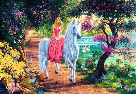 Princess With Unicorn Horse Fairy Tale Story Images For Girls Pixhome