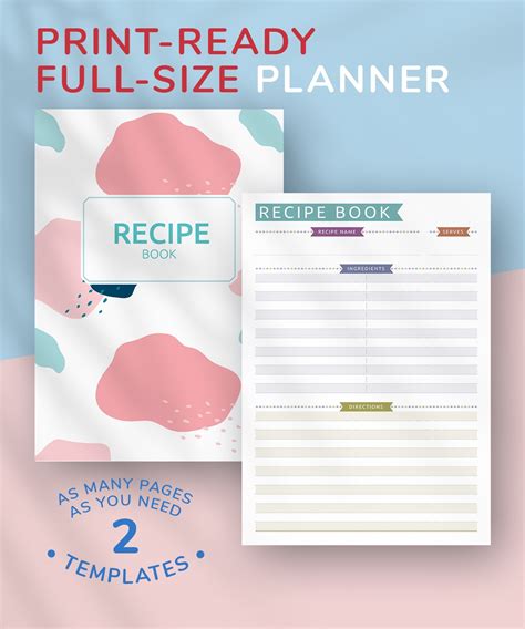 Recipe Book Cover Template Downloads