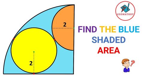 How To Find The Area Of The Blue Shaded Region In The Quarter Circle