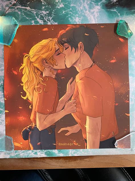 Art Print Of Percy Jackson And Annabeth Chases First Kiss In Battle Of The Labyrinth 8