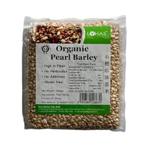 Lohas Organic Pearl Barley 500g 有机珍珠薏米 Lazada