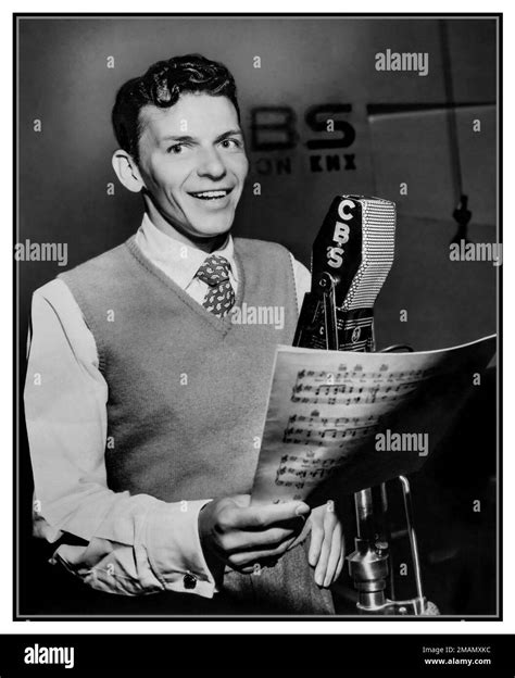 FRANK SINATRA 1940s Publicity photo of Frank Sinatra in 1944 with a CBS ...