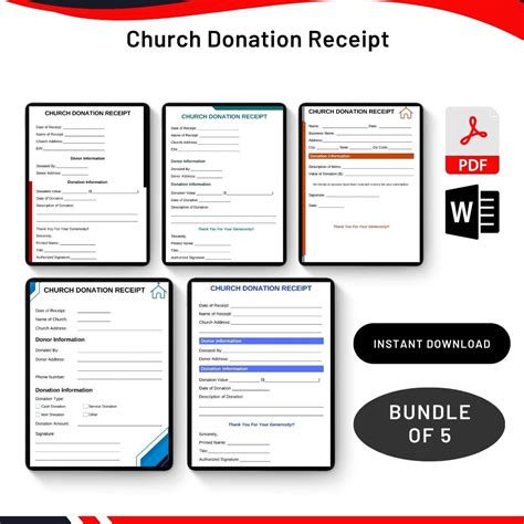 Church Donation Receipt Template Printable Pdf And Word