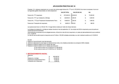 Nic 16 Caso Practico Ejemplo De La Aplicacion Nic 16 Compress AplicaciÓn PrÁctica Nic 16