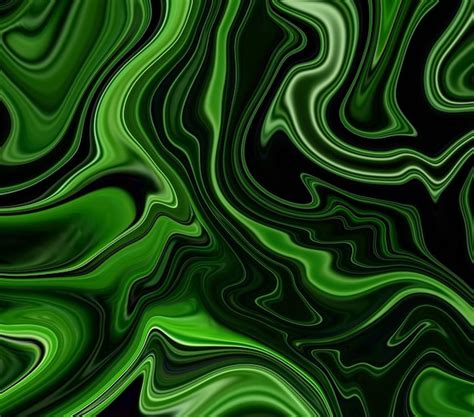 Premium Vector | Green and black background with a green swirly pattern