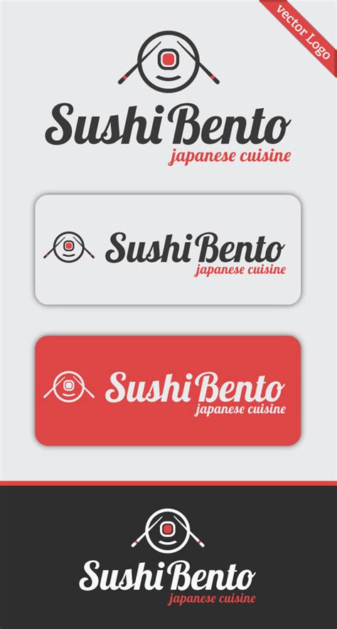 Sushi Bento Japanese Cuisine Logo Template On Behance