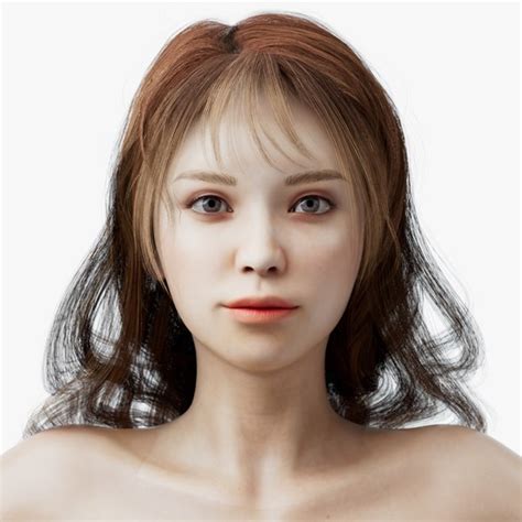 Modelo 3d Asian Girl Nohair Turbosquid 1984864