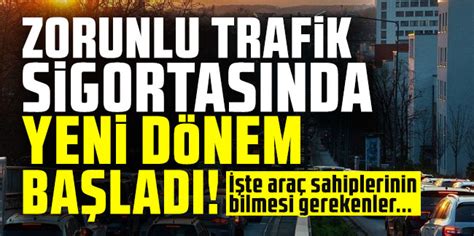 Zorunlu trafik sigortasında yeni dönem başladı Karadeniz Gazetesi