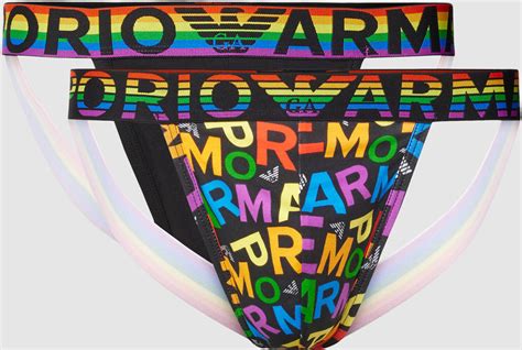 Emporio Armani 2 Pack Jockstrap Rainbow 111932 3R513 Ab 45 94