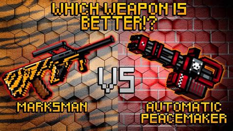 Pixel Gun D Marksman Vs Automatic Peacemaker Youtube