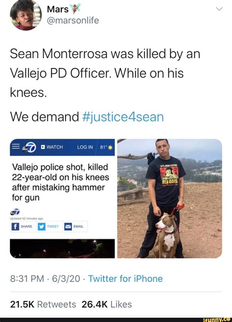 Sean Monterrosa Was Killed By An Vallejo Pd Officer While On His Knees