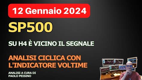 SP500 ANALISI CICLICA su h4 è vicino il segnale ANALISI DEL 12 01 24