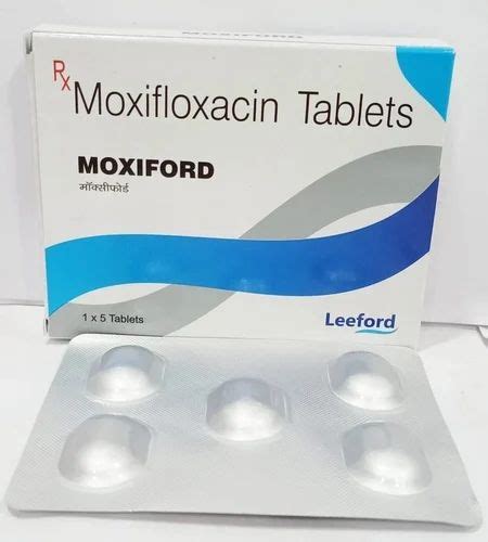 Leeford Moxiford Moxifloxacin Hydrochloride Tablet 400 Mg Packaging