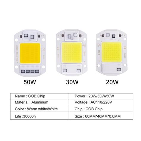 White V W Puce Led W W W Ac V Lampe Intelligente Cob