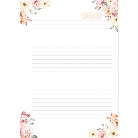 Miolo Impresso Caderno Universitário Floral Rosa Tamanho 18x26cm