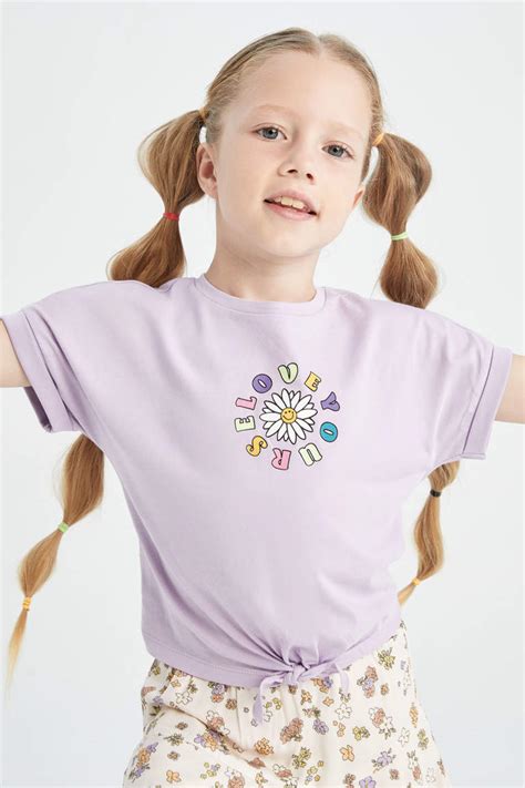 Violet FILLES T shirt imprimé à manches courtes pour fille 2447432