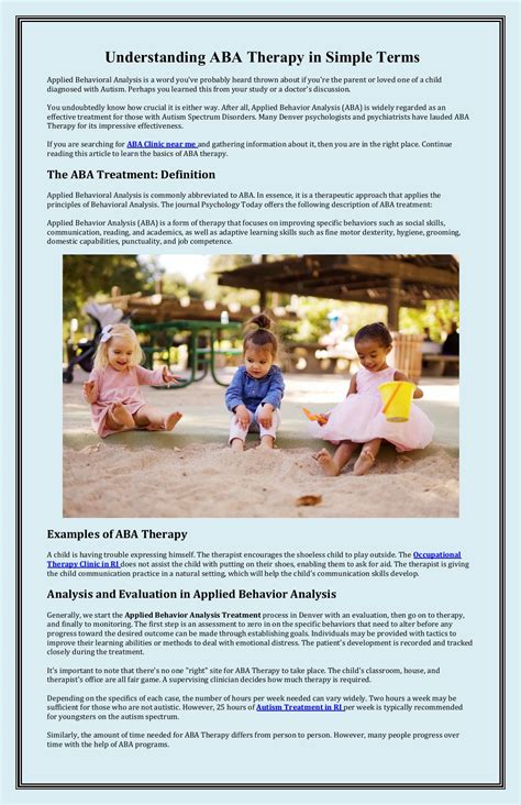 Understanding Aba Therapy In Simple Terms Alee Behavioral Healthcare Page 1 1 Flip Pdf