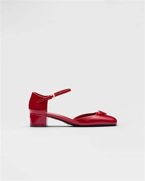 Cherry Red Patent Leather Pumps PRADA