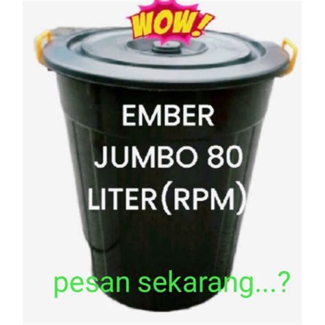 Jual EMBER PLASTIK JUMBO 80 Liter RPM EMBER BESAR EMBER TONG Shopee