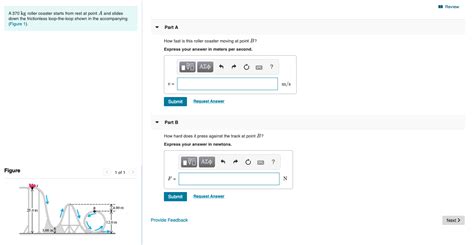 Solved U Review A 370 Kg Roller Coaster Starts From Rest At Chegg