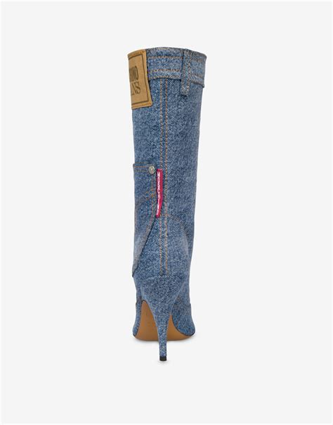 Denim Boots With High Heel Shop Online