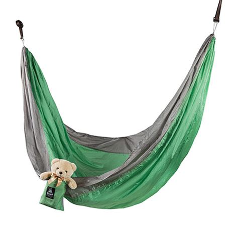 Гамак GreenCamp "CANYON", 310*220 см, парашютный шелк, зеленый, крепеж ...