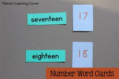 Free Printable: Number Word Cards - Mamas Learning Corner