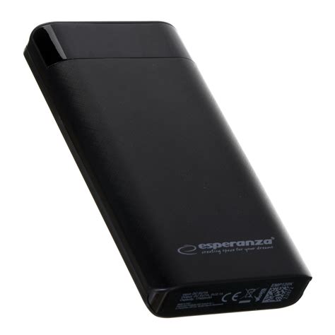 Power Bank Esperanza Photon Emp K Mah Usb Juodos Spalvos