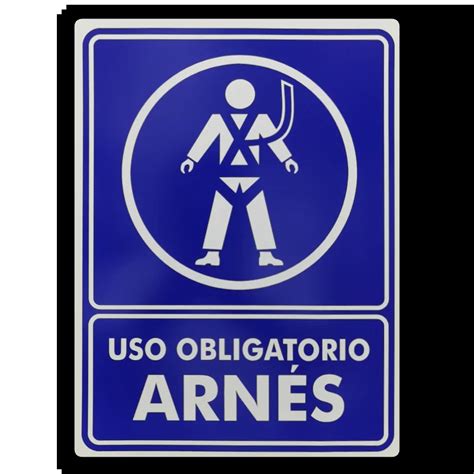 Uso Obligatorio De Arnes Con Leyenda Safetysignal