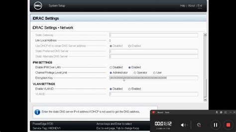 How To Set Up Idrac Ip Address On The Dell R Youtube