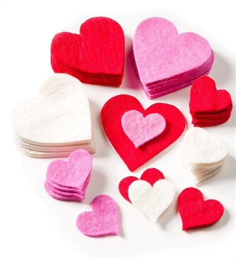 Felt Hearts Craft Pack Set Of 36 Fabric Crafts Felt Hearts Crafts